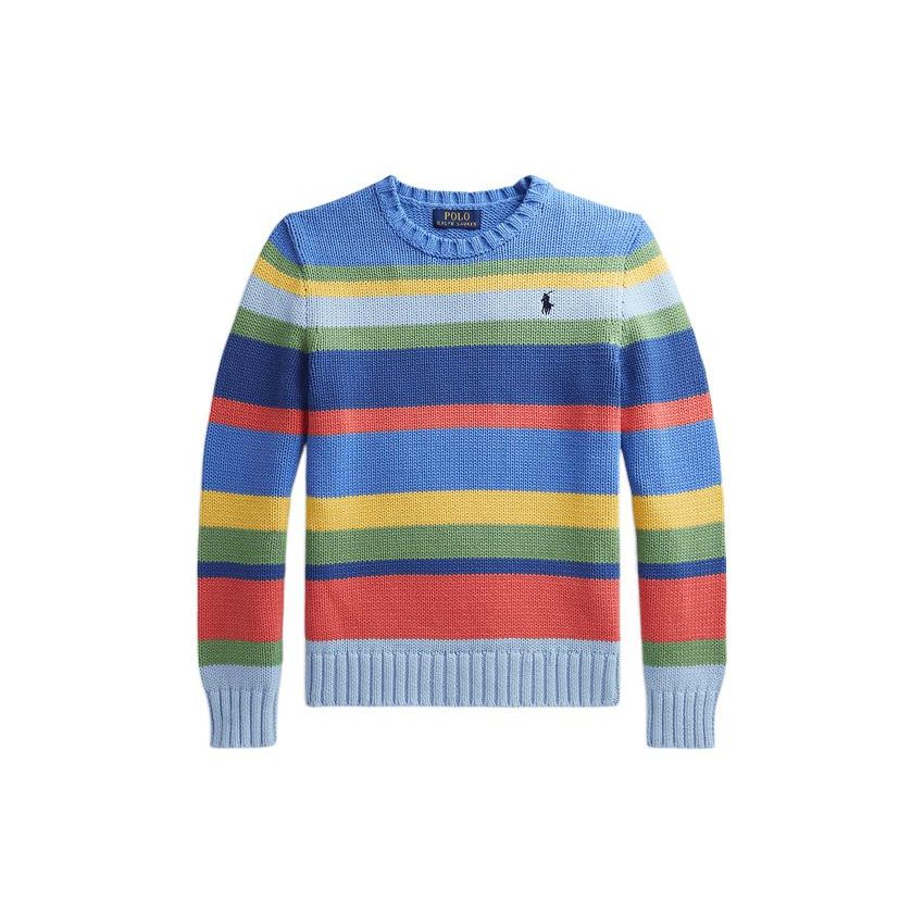 

Polo Ralph Lauren Kids SS22 Полосатый пуловер с круглым вырезом Детский свитер Многоцветный CWPOSWEY6820257-999 XL
