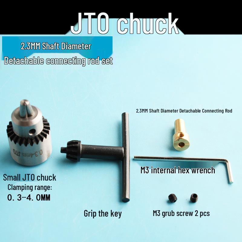 Trituratore Elettrico Mini & Mandrino per Trapano JT0: Accessorio di Precisione Fai da Te 0,3-4 mm