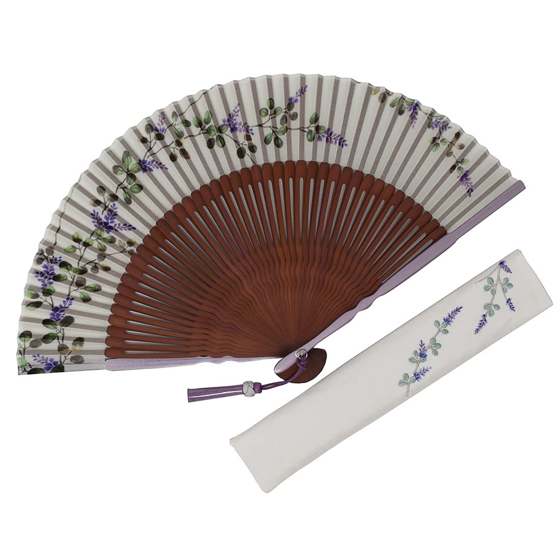 

Kimono Ayaka Fan Bag Set Fan 21cm Fan [Stylish Iroha] [Hagi] Women s бежевий
