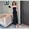 Sexy sauna pedicure overalls beauty evening dress long dress low chest thin summer