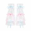 Ruffled Trim Calf Covers Mesh Fabric Knee High Socks Elegant Lace Leg Sleeves  Cosplay