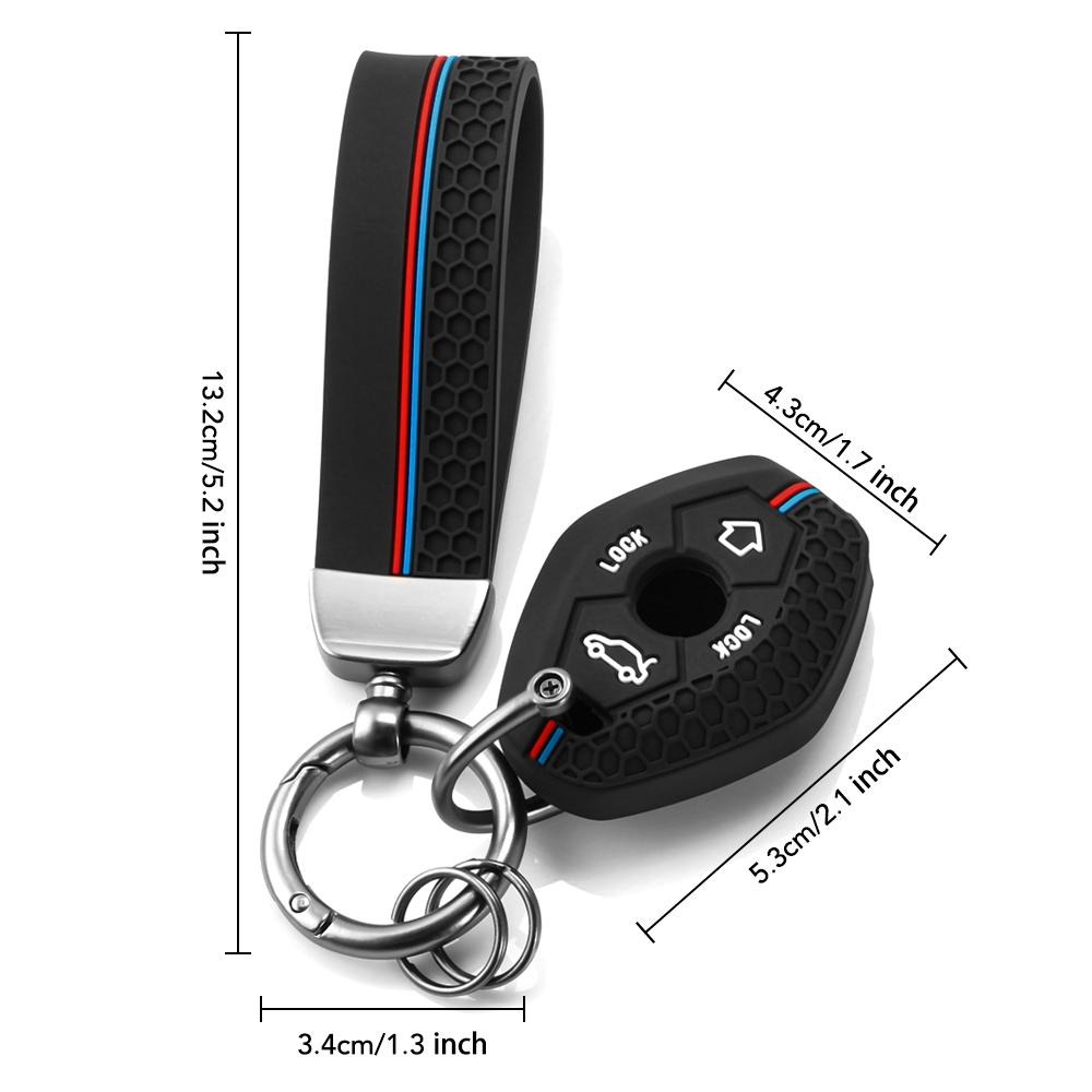 Silicone Car Key Case Key Chain For Bmw 3 5 7 Series E38 E39 E46 E83 M5 325I X3 X5 Z3 Z4 Accessories