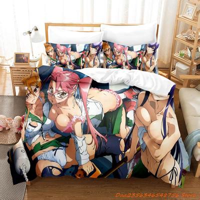 Cexy Girl Highschool Of The Dead Bedding Set Single Twin Full Queen King Size Bed Set Adult Kid Bedroom Duvetcover Sets