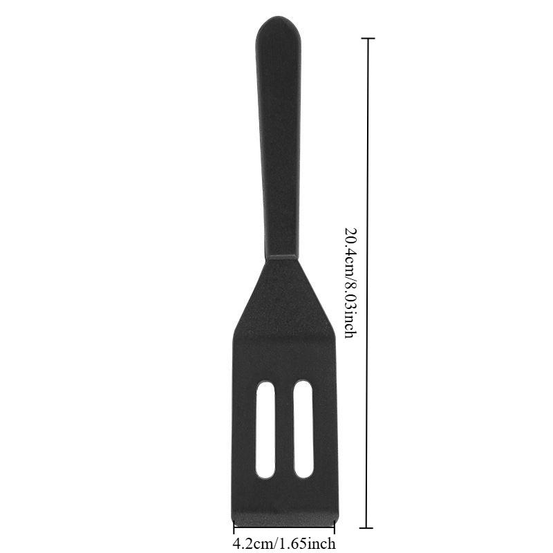 1pc Silicone Spatula Mini Turner Slotted Spatula for Cake Brownie Omelette Steak Baking Cooking Kitchen Tool