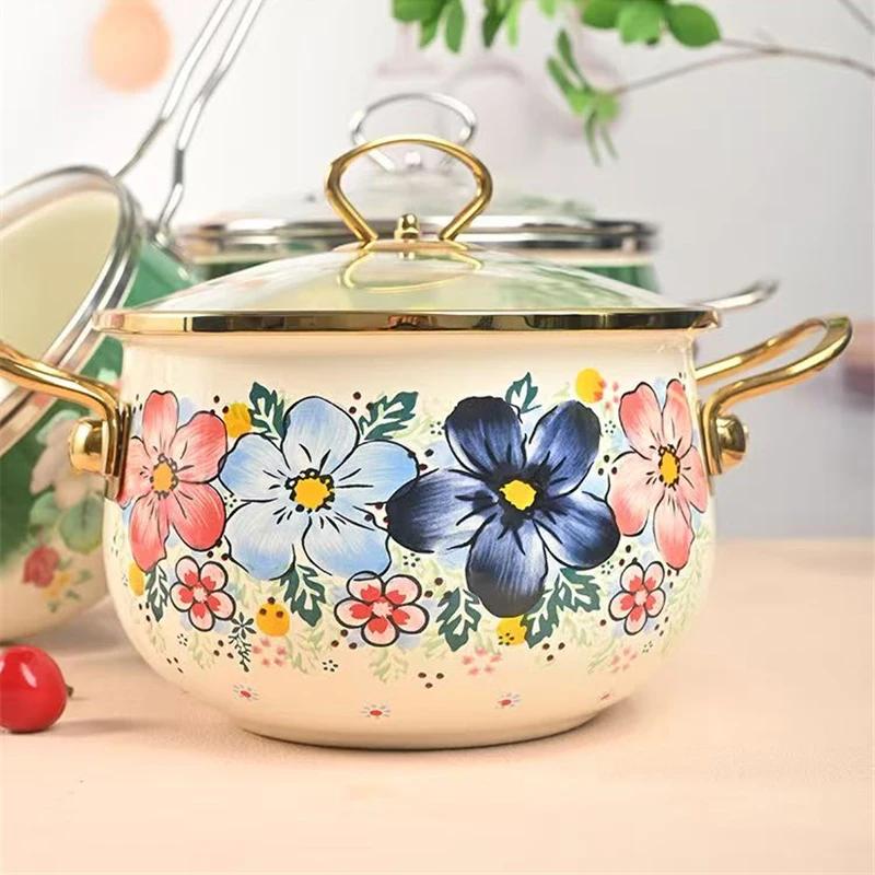 Enamel Soup Pot Large Capacity 5