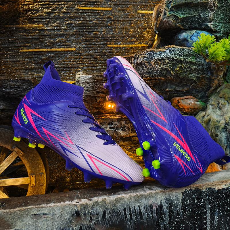 Unisex Fußballschuhe sind Schnürschuhe mit hochelastischen Socken, Trainingsschuhe für Kunstrasen und Outdoor-Sporttraining