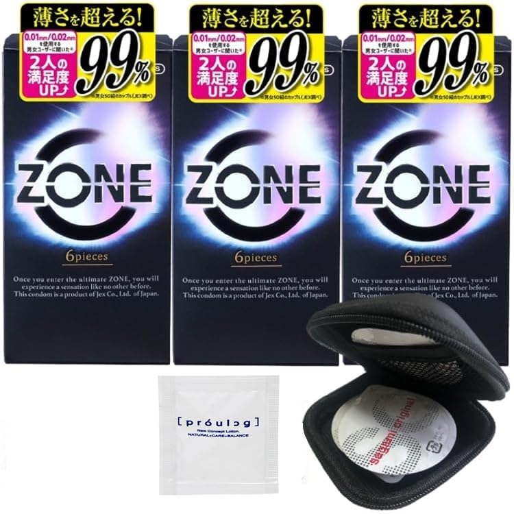 Of ZONE Condom 6 Pieces Original Condom Case Pepe Lotion Prologue 5ml [Set 3] + +