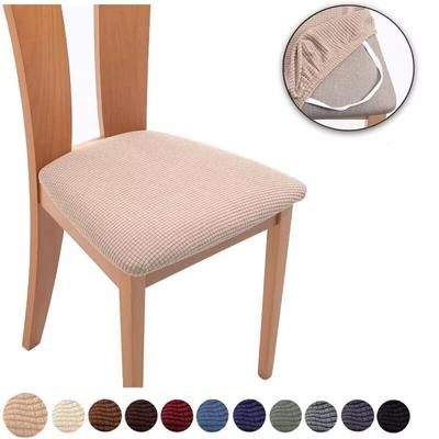 Spandex Jakarlı Yemek Odası Sandalyesi Koltuk Kapakları, Döşemeli Yemek Sandalyesi için Çıkarılabilir Yıkanabilir Elastik Yastık Kapakları