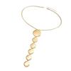 Exaggerated Pendant Necklace Earring Set Geometric Y-Shape Clavicle Chain  Jewelry Set