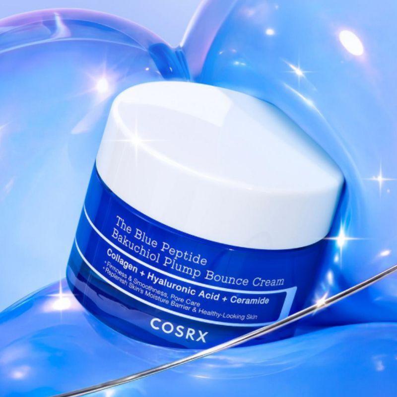 COSRX The Blue Peptide Bakuchiol Plump Bounce Cream 50g Korean Anti-Aging Moisturizing Face Cream for Firm & Glowing Skin