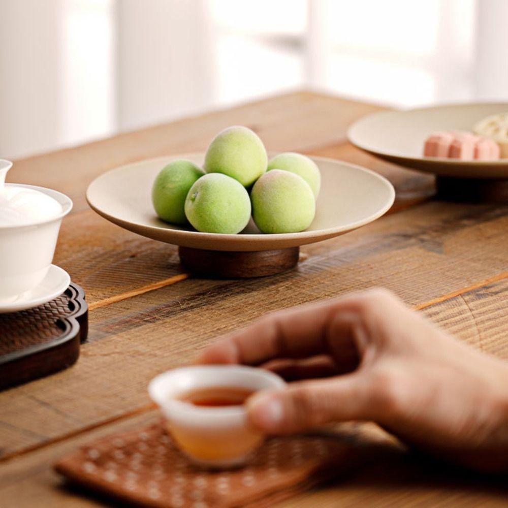 Ceramic Dessert Tray Durable Fruit Plate Chinese Style Storage Tray  Cake