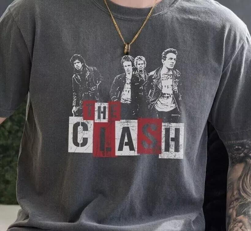 

The Clash Rock Band T-Shirt Short Sleeve Cotton T-shirt Size S to 5XL Unisex T-Shirt M