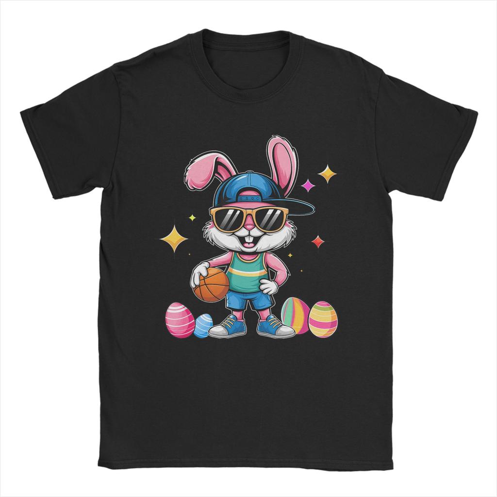 Happy Easter Bunny Rabbit Face T Shirt Summer  Trendy Cool T Shirts Men Pure Cotton O Neck Clothing Short Sleeve Tshirt
