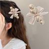 Damen Haarnadel Herzform Imitationsperlen Schleife Dekoration Haarspange Seitenpony Haarnadel Haarstyling-Werkzeug Haaraccessoires