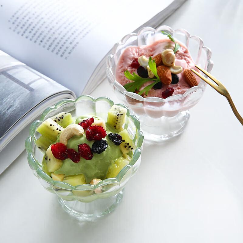 NHZHIW 160ml Düzensiz Cam Salata ve Yoğurt Kasesi