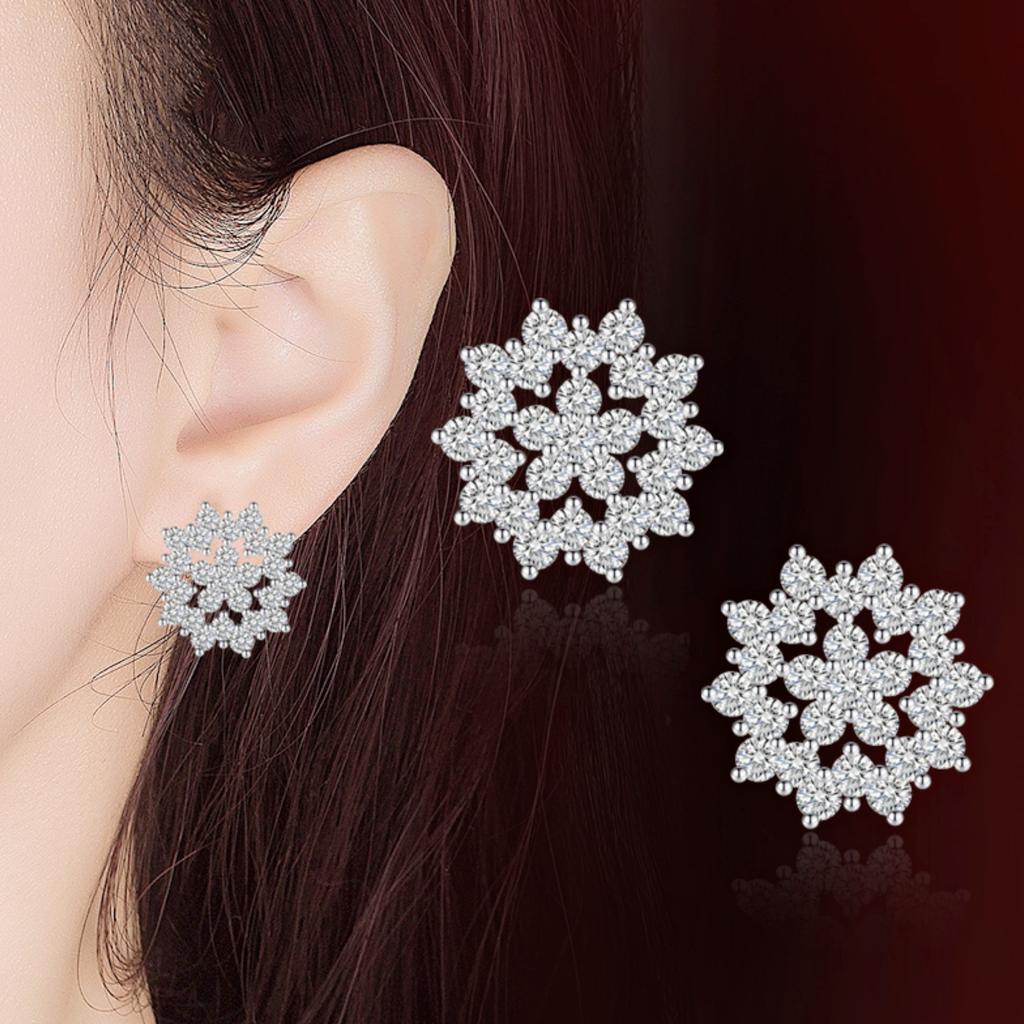 Temperament Korean Simple Diamond Smooth Skin Stone Earrings Earrings
