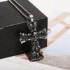 Stylish Punk Gothic Skull Cross Vintage Pendant Necklace For Halloween Celebrations