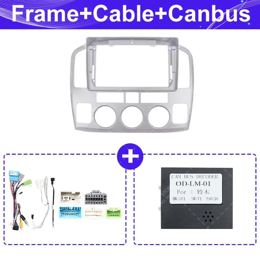 For Suzuki Vitara Grand XL-7 2001-2006 9inch 2 Din Car Radio Fascias Frame Stereo Panel Harness Wiring Power Cord Adapter Canbus