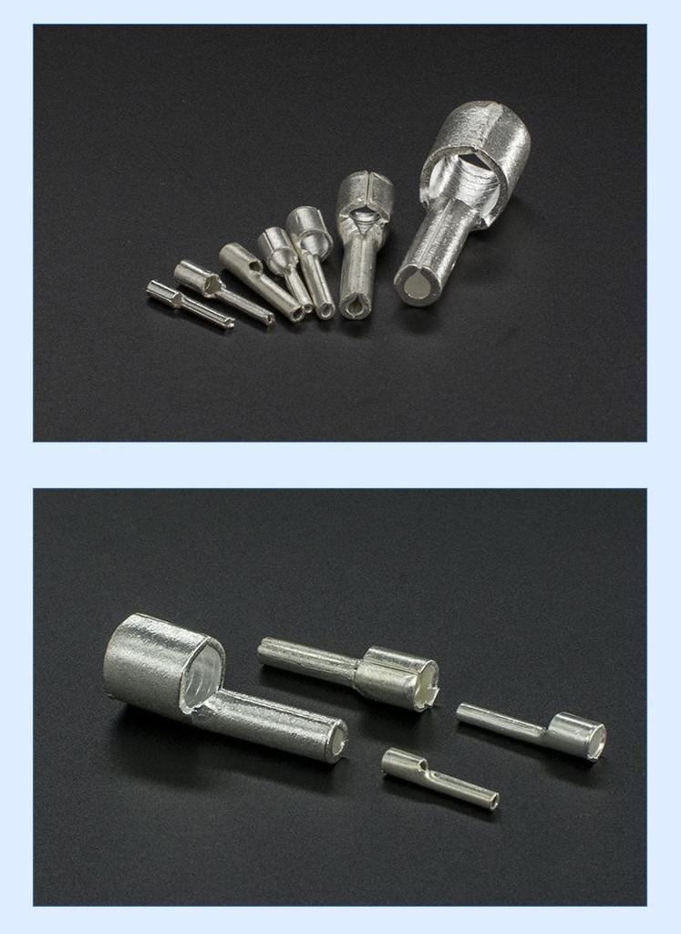 CJH Silver Plated Red Copper/Brass Square Cold Crimp Terminal Pin
