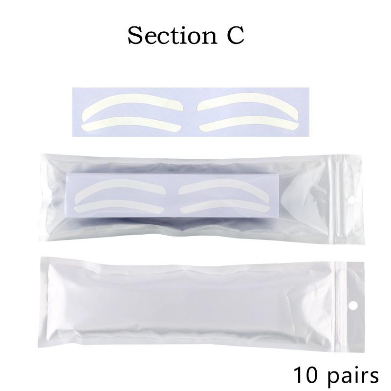 10Pairs Disposable Eyebrow Design Stencil Eyebrow Tint Airbrush Auxiliary Sticker For Brows Shaping