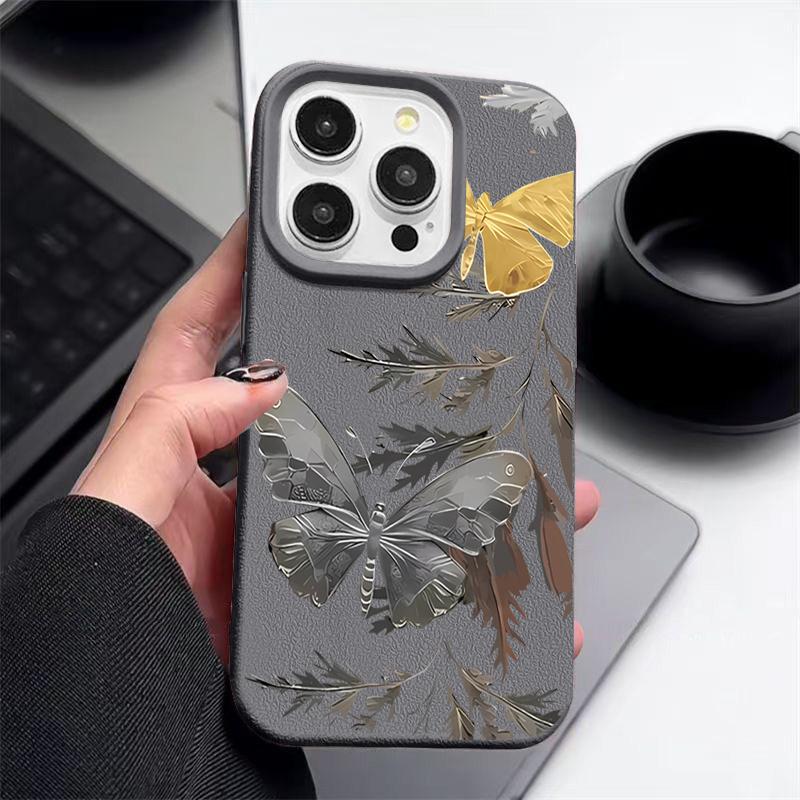 Butterffly Printing Case For iPhone 16 Pro Max 15 14 13 12 11 Shockproof Slim Soft Silicone Case Cover