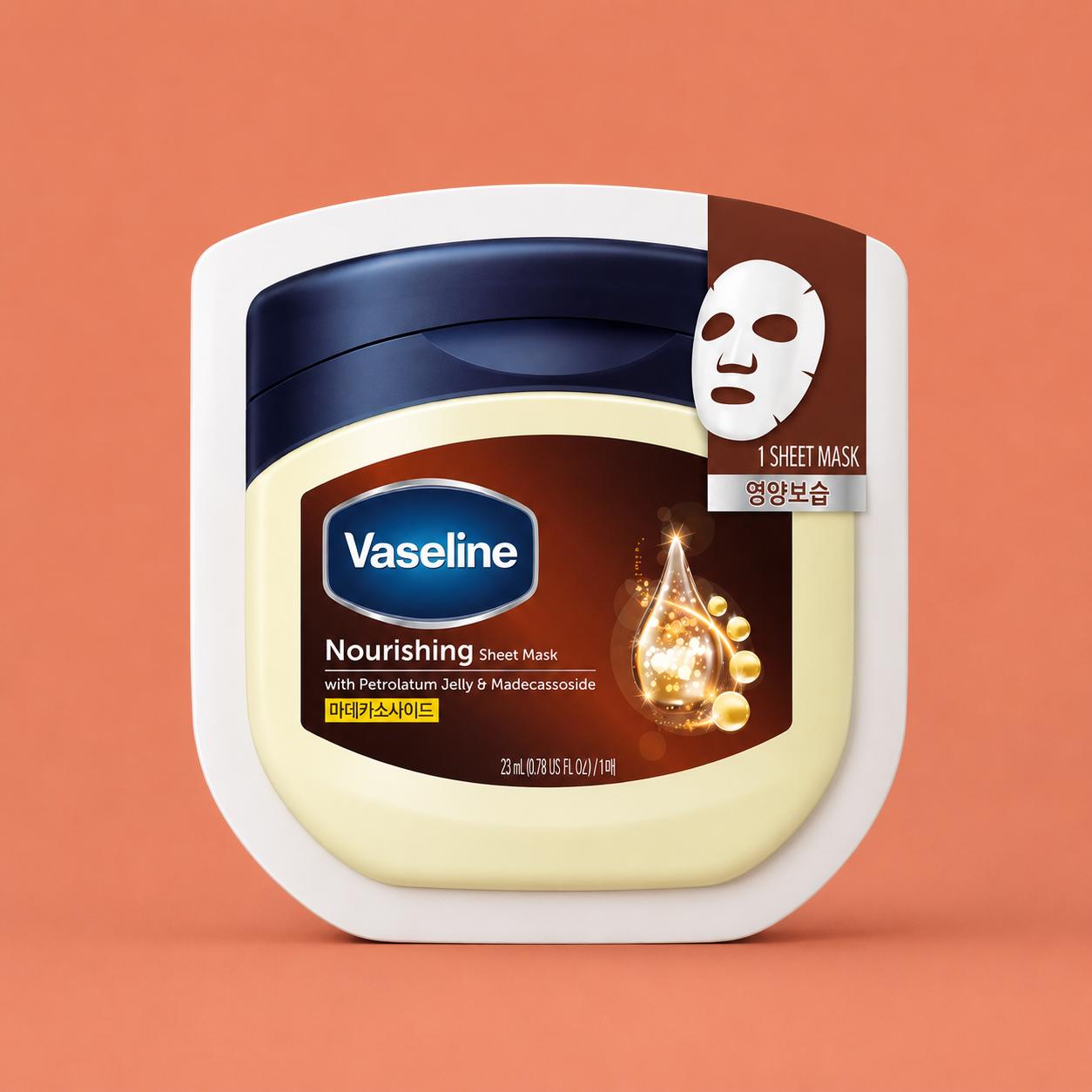 Увлажняющая питательная тканевая маска Vaseline (5 листов) – Питательная и увлажняющая маска для лица