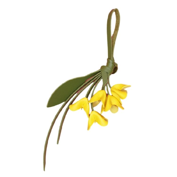 Anhängiger Schlüsselanhänger mit Blume aus hochwertigem PU-Leder, kompakter Schmuck, perfekt für Schlüssel, Rucksäcke und Handtaschen