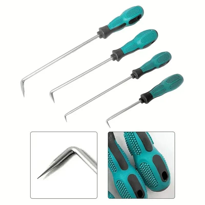 1pc 90 Degree Car Pick Hook Tool O Ring Oil Seal Gasket Puller Remover For Separating Wires Removing Small Fuses Pick Hooks Tool