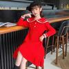 Girls' Long Sleeve Knitted Princess Sweater Dress - Autumn College Style