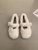 2025 Autumn and Winter New Mink Hair Shoes Women's Casual Wear with Soft Soles Mary Jane Doudou Shoes Cotton Shoes