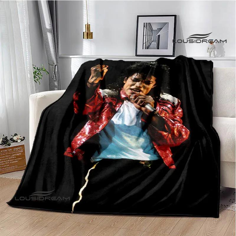 Coperte con stampa retrò di Michael Jackson Coperta da picnic Coperta in flanella Coperta morbida e accogliente Coperte da viaggio Coperture per letto Regalo di compleanno