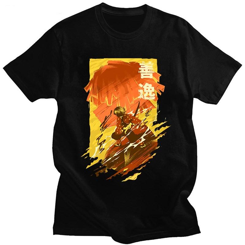 

My Wife Shanyi Ri Man Cartoon Ghost Slayer Blade Men s Cotton Loose Crew Neck T-Shirt Men s and Women s Streetwear S