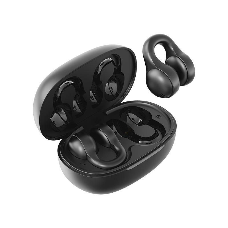 2025 Bone Conduction Wireless In-Ear Clip-On Earphones with Smart Display and Long Battery Life
