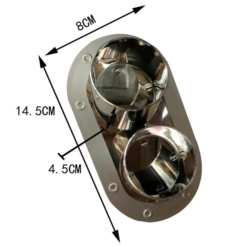 Univerzálny 1ks Auto Zadný nárazník Dvojitý výstup Zadný tlmič výfuku Koncovka tlmiča Nálepka hrdla Dekoratívne pre Toyota VW Honda Accessori