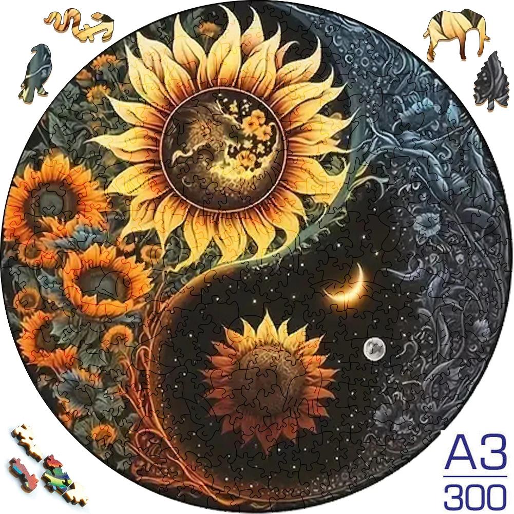 Non-Toxic Moon A3/A4/A5 Size Wood Jigsaw Puzzle With For Adults Children Not Common Shape A Gifts For Parent-Child Games And Family Fu