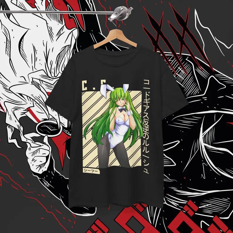 C.C Кролик Гизе Девушка Аниме Ваифу Косплей Унисекс Футболка Подарок Унисекс 6 Унисекс Футболка S