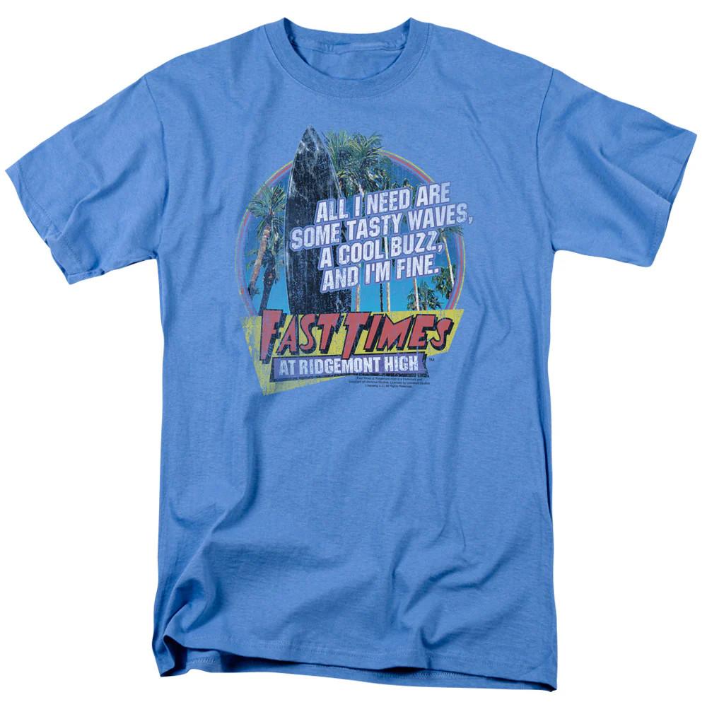 Fast Times at Ridgemont High Tasty Waves Mens T Shirt Carolina Blue Officially L Unisex T-Shirt XL