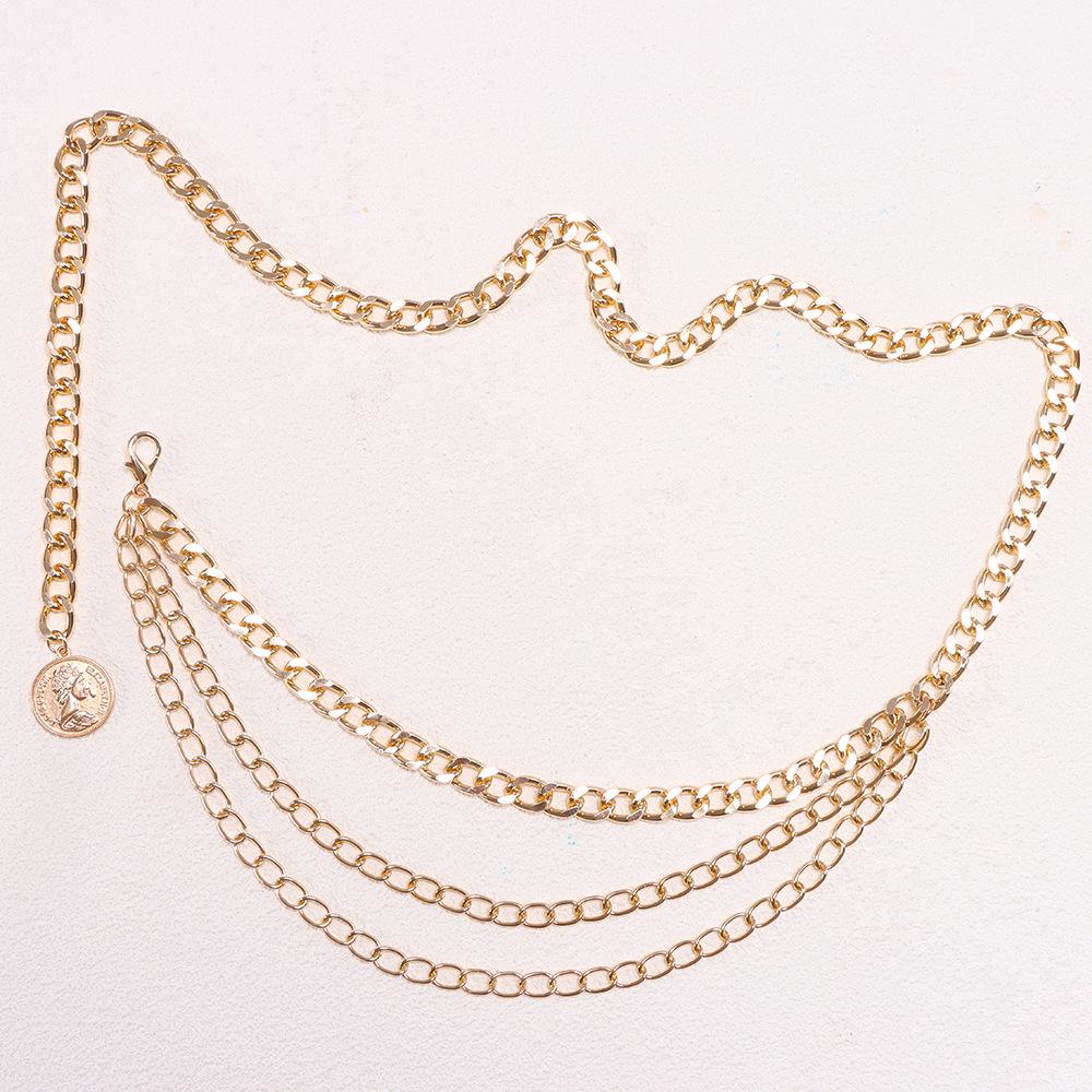 Trendy Multi-layer Retro Punk Waist Chain Accessories