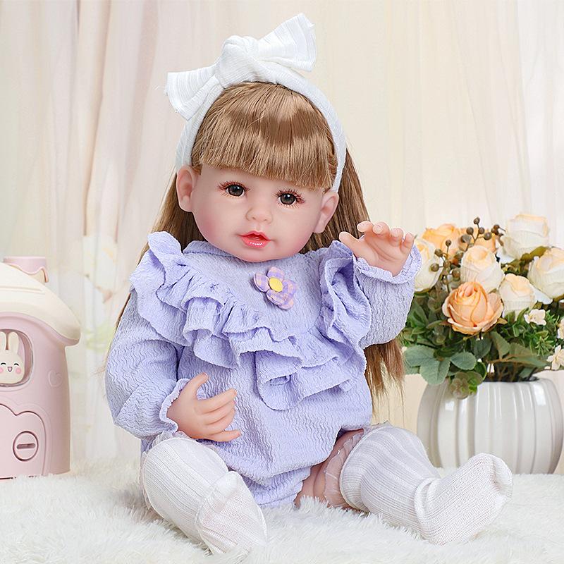 Doll cute baby soft glue girl princess doll doll toy 55cm reborn doll