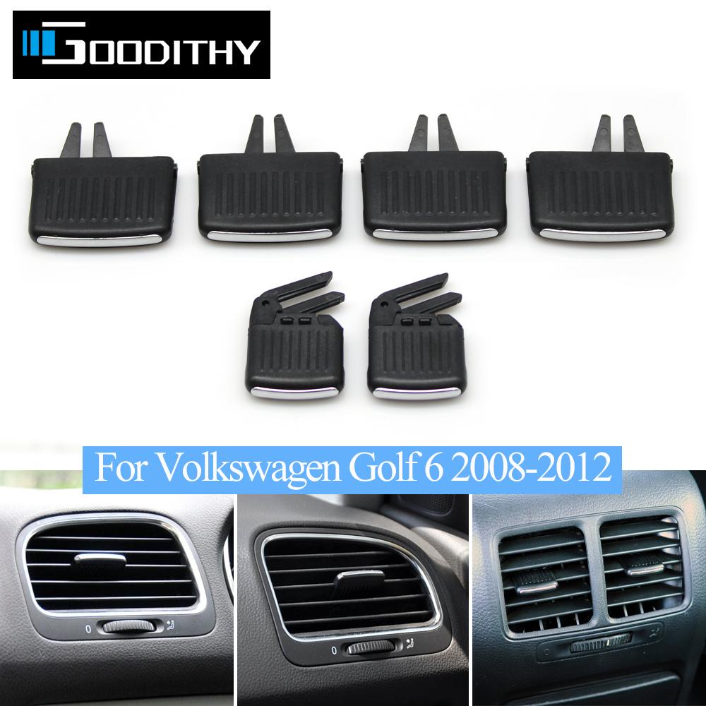 Car Dash Front Rear Air Conditioner AC Vent Grille Outlet Tab Clip Slider For Volkswagen Golf 6 Sagitar Jetta 5KD819703