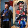 Kostium Cosplay Pirata Maskaradowego na Halloween: Bandana i pas Jacka Sparrowa dla dorosłych