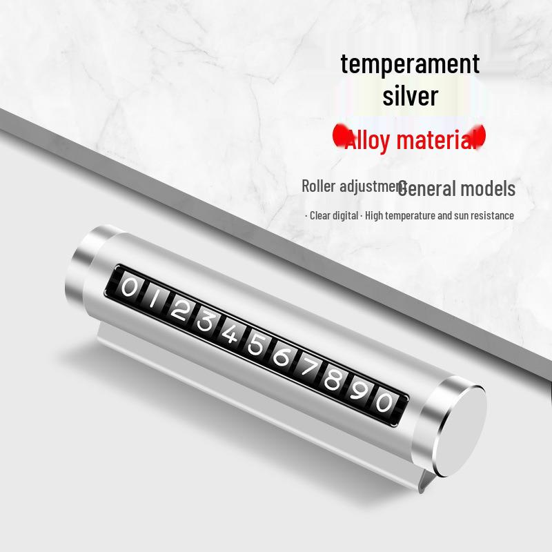 

Luxury Metal Roller Car Parking Number Plate Card