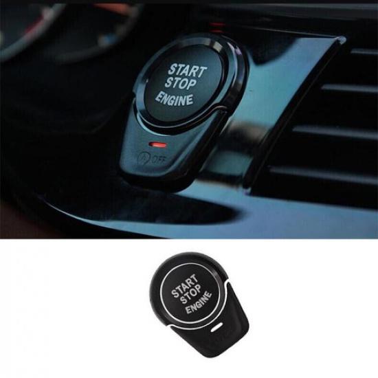 One-Click Startup Button Cover Trim Black Aluminum 18- For BMW 5 Series G30