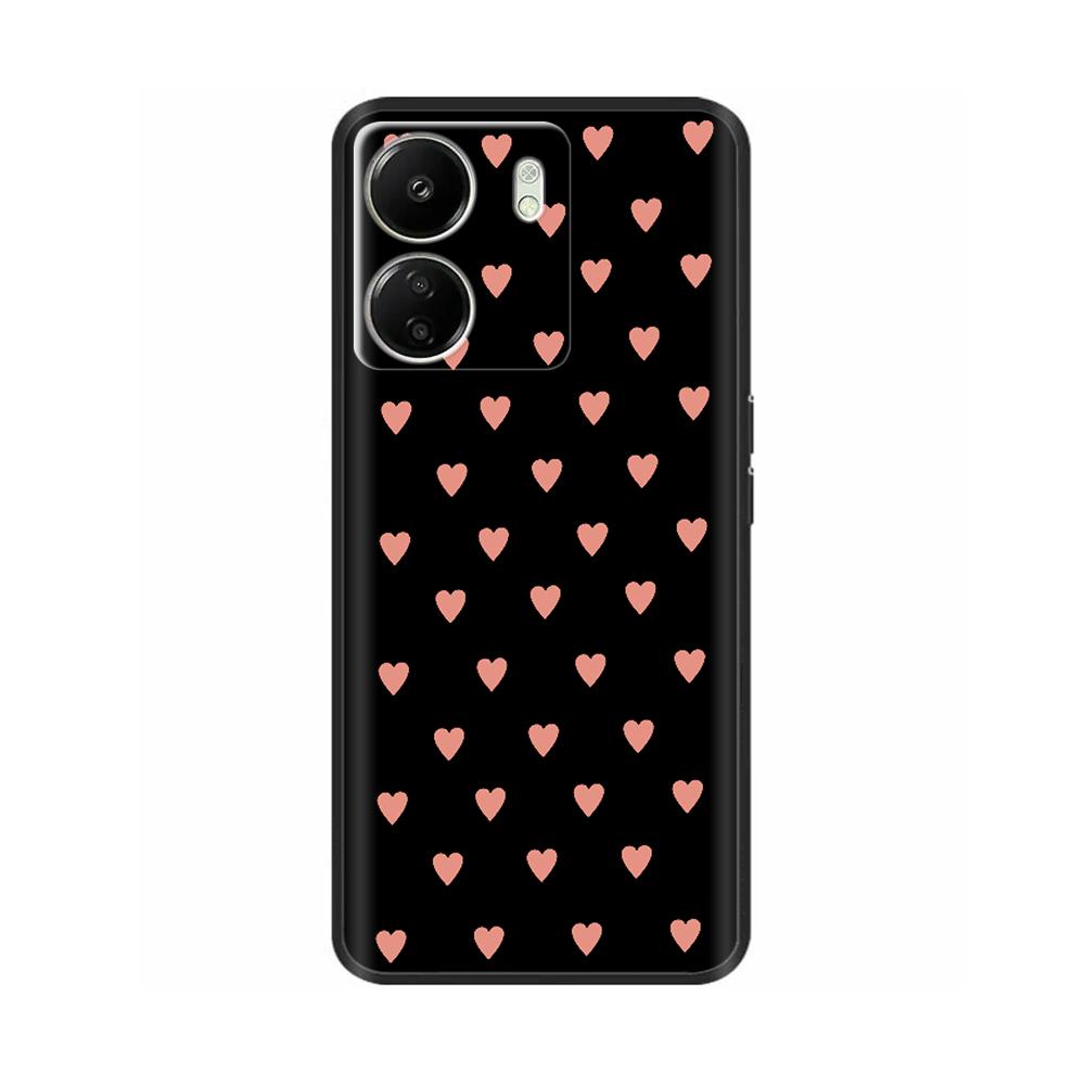 For Xiaomi Poco C65 Case Cute Luxury Painted Back Cover Soft Black Silicone Phone Case For Xiaomi Poco C65 PocoC65 Fundas Bumper