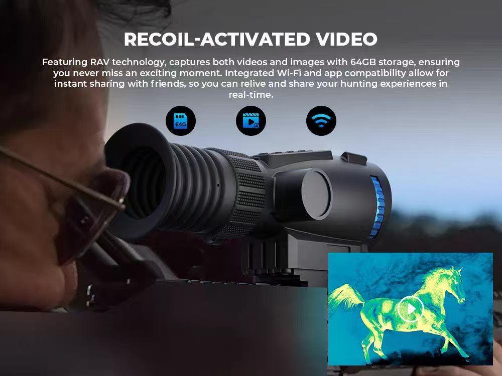 GOYOJO GRL335 Monocular Telescope: Infrared Night Vision with Rangefinder HD