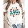 Women'S T-Shirt Made of Pure Featuring a Comfort Fit Design with Wildflower Graphics for Grandmothers