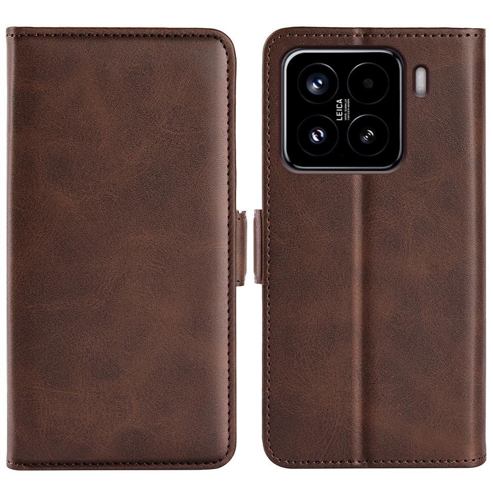 Dla Xiaomi 15 Etui z Podstawką Skóra Cielęca Tekstura Skórzany Portfel Pokrowiec na Telefon