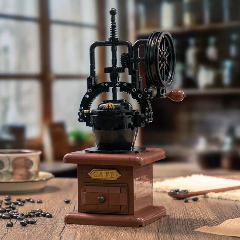 

Pantasy Coffee Grinder Building Blocks Retro Desktop Ornament Home Puzzle Assembling Movable Model Toys Collectible Holiday Gift no box