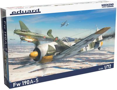 Eduard 1/72 Weekend Edition German Air Force Fw 190A-5 Plastic Model EDU7470