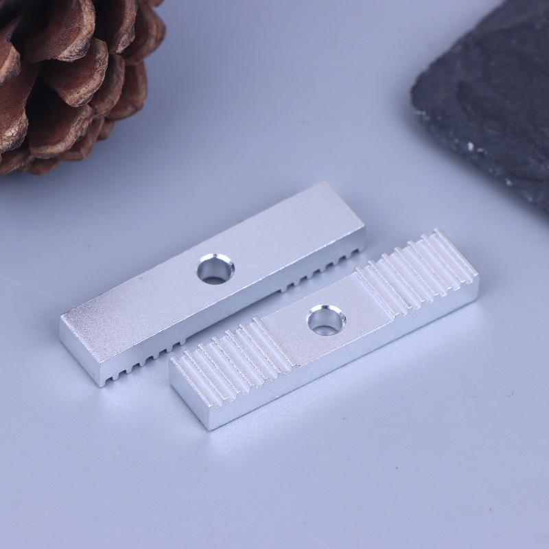 2/5Pcs Reprap Diy 2Gt/S2M Timing Belt Fixing Piece Aluminum Alloy Tooth Pitch Clamp Fixed Clip Cnc 9*40Mm For 3D Printer Part